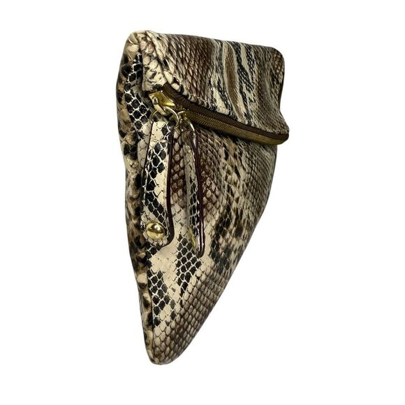 ALDO Clutch Bag Asymmetrical Snakeskin Animal Print Small Bag - Picture 2 of 7